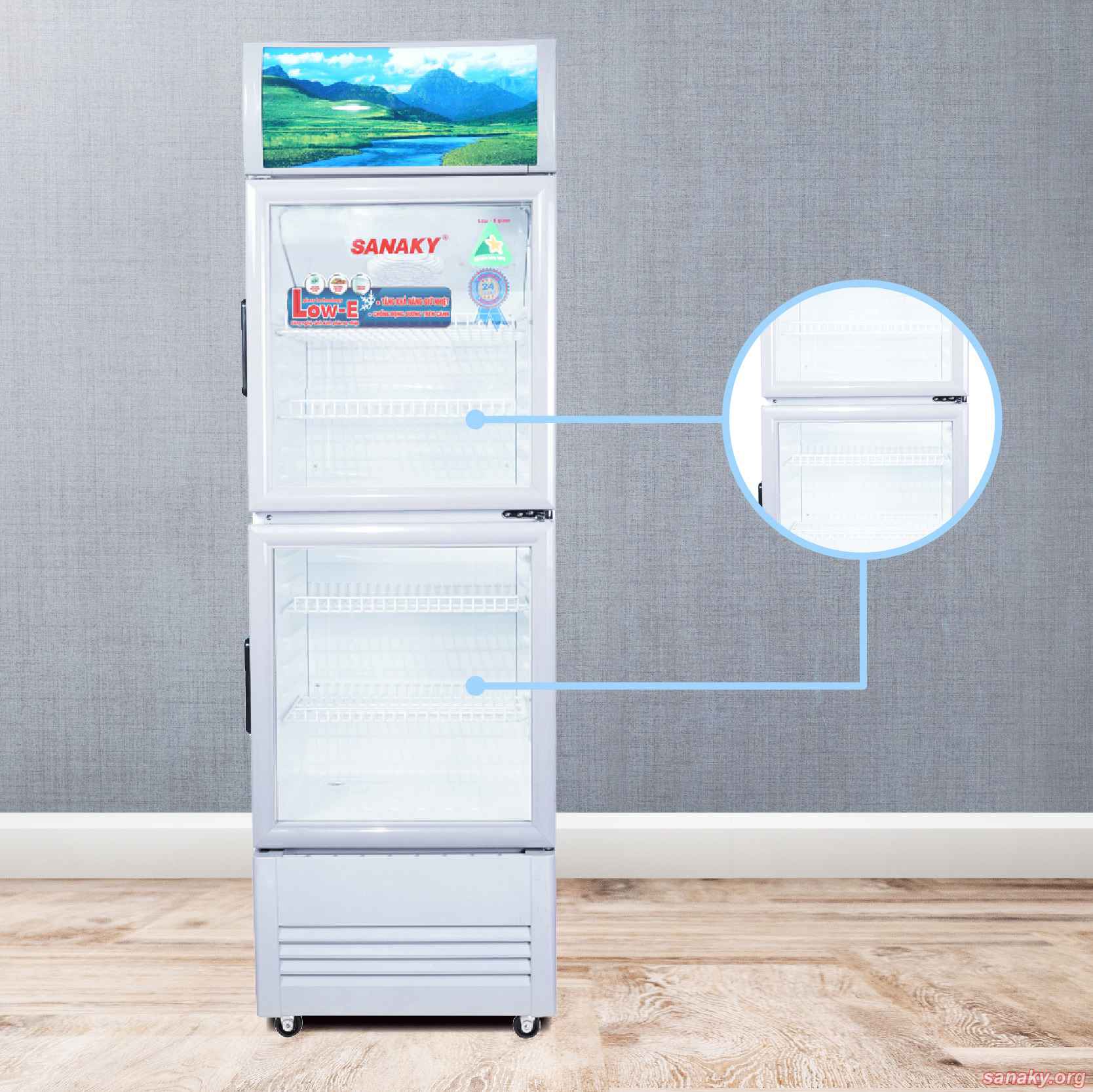 Tủ mát 2 cánh Sanaky 290/350 lít VH-358WL